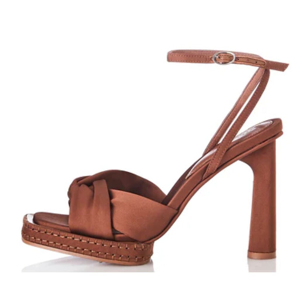 Alias Mae Revolve Heeled Sandal 5 36 Platform Sexy Runway Cocktail Vegas Brown